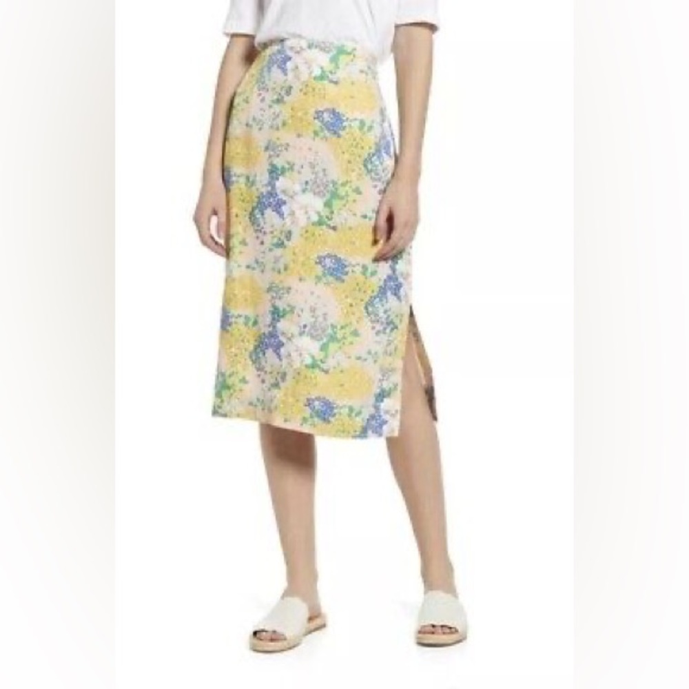 J. Crew Size 12 Tamara Lemon Midi Skirt